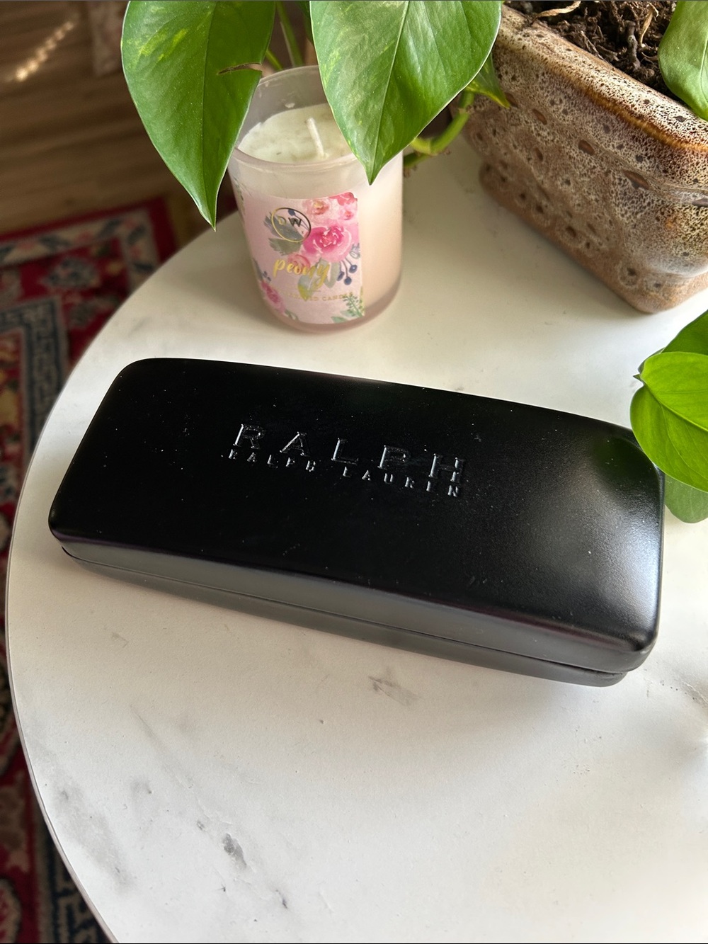 Ralph Lauren Black Embossed Sunglasses Case